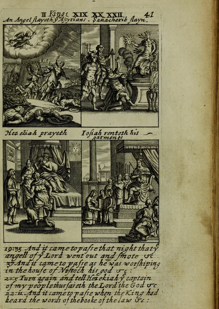 An illustration from The Holy Bible : containing the Old Testament and the New, 1671, leaf 174