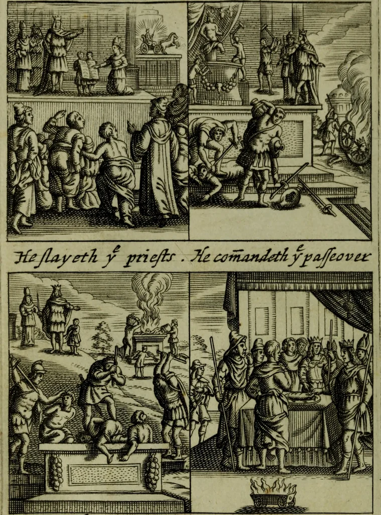 An illustration from The Holy Bible : containing the Old Testament and the New, 1671, leaf 177