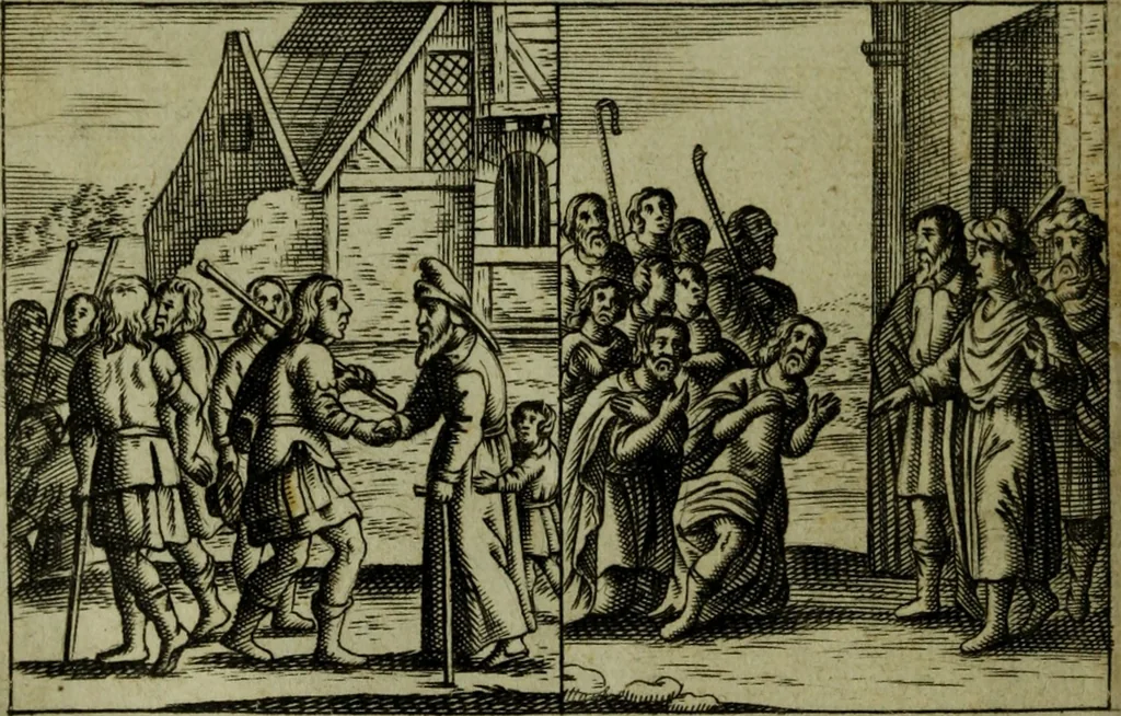 An illustration from The Holy Bible : containing the Old Testament and the New, 1671, leaf 347