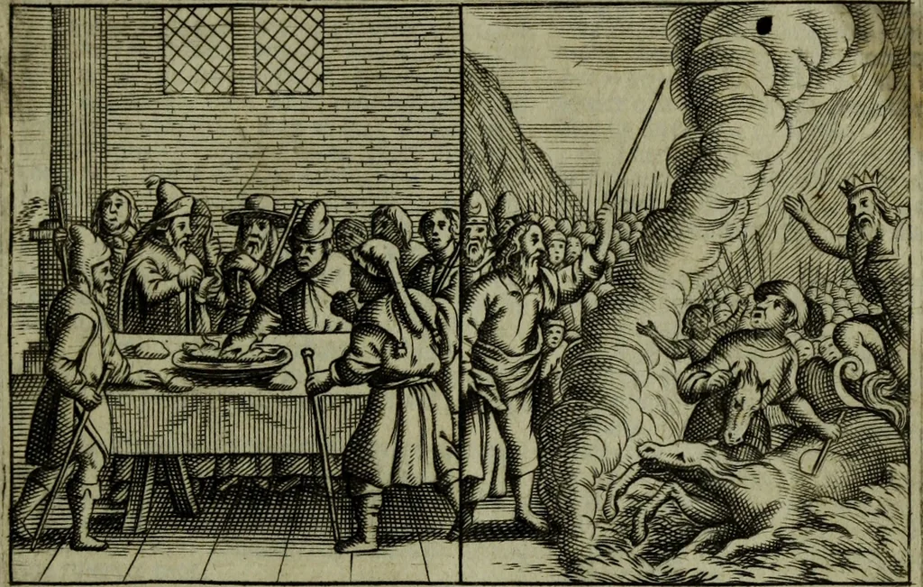 An illustration from The Holy Bible : containing the Old Testament and the New, 1671, leaf 378