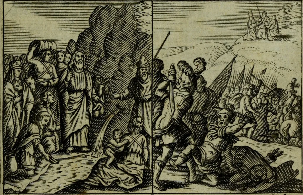 An illustration from The Holy Bible : containing the Old Testament and the New, 1671, leaf 378