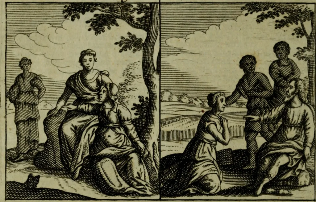 An illustration from The Holy Bible : containing the Old Testament and the New, 1671, leaf 523