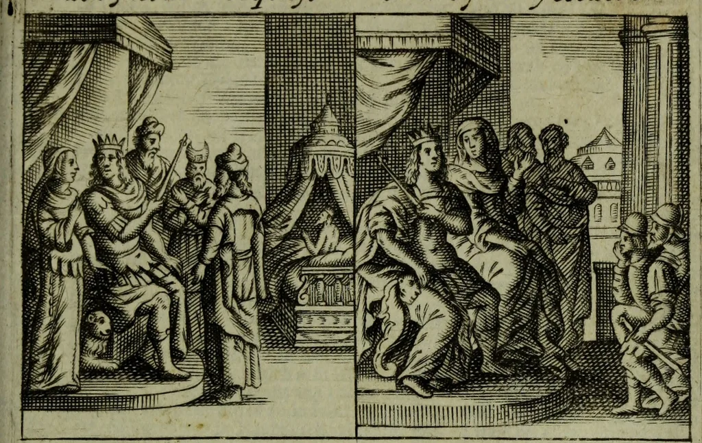 An illustration from The Holy Bible : containing the Old Testament and the New, 1671, leaf 576