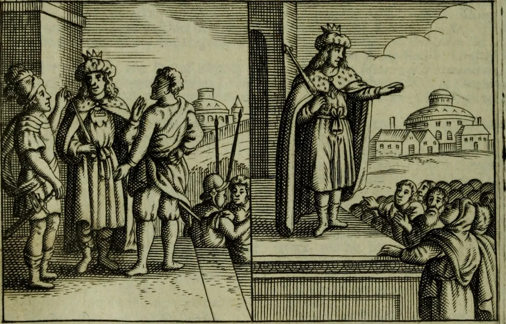 An illustration from The Holy Bible : containing the Old Testament and the New, 1671, leaf 589