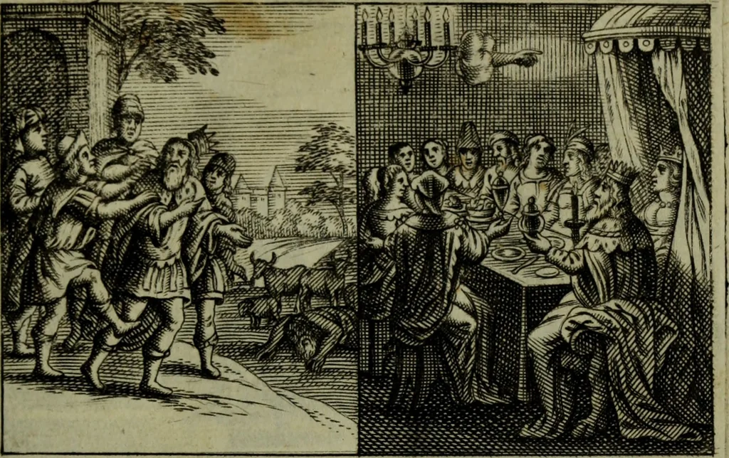 An illustration from The Holy Bible : containing the Old Testament and the New, 1671, leaf 724