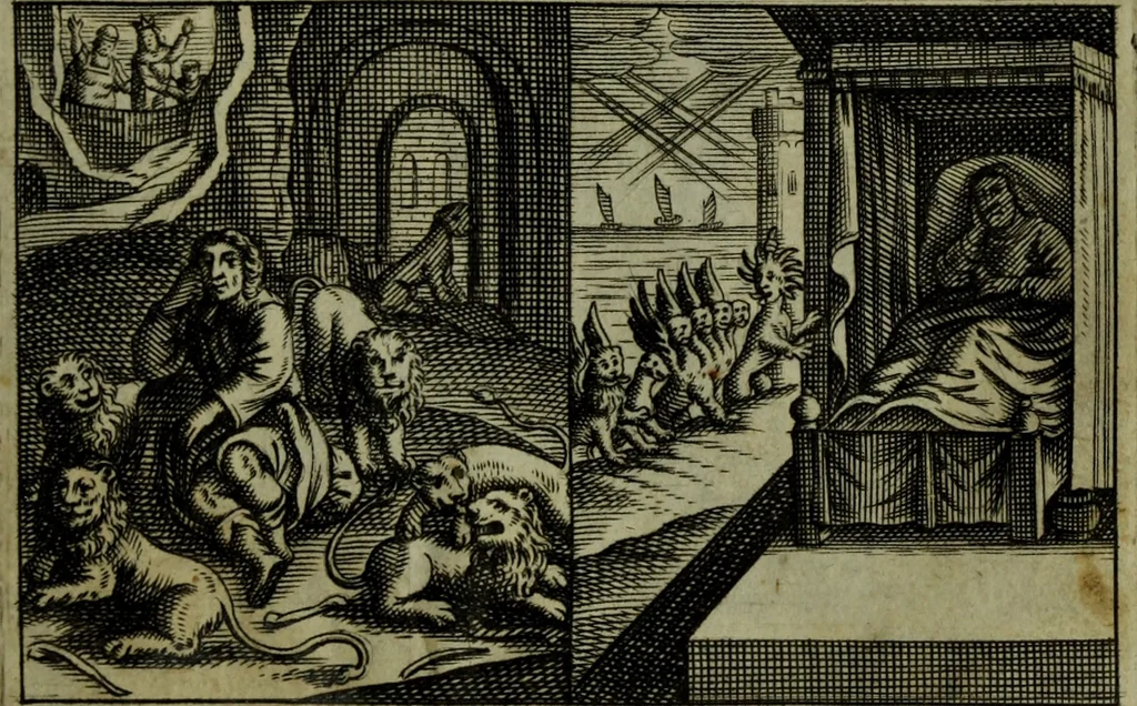 An illustration from The Holy Bible : containing the Old Testament and the New, 1671, leaf 724