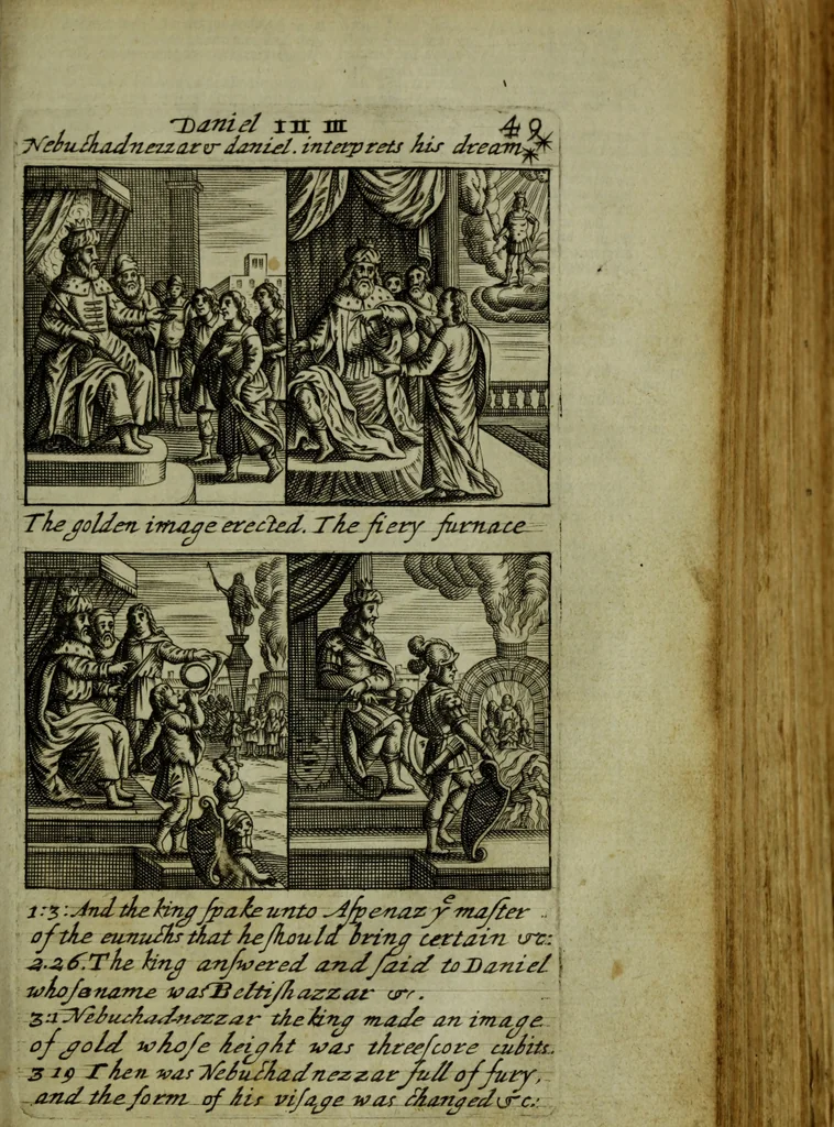 An illustration from The Holy Bible : containing the Old Testament and the New, 1671, leaf 726