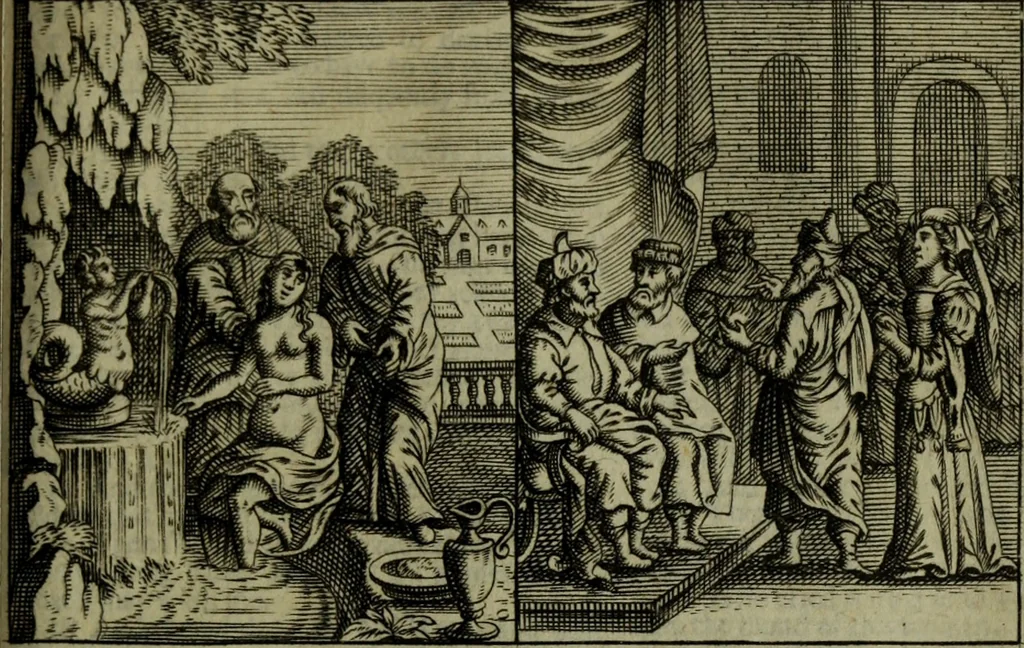An illustration from The Holy Bible : containing the Old Testament and the New, 1671, leaf 858