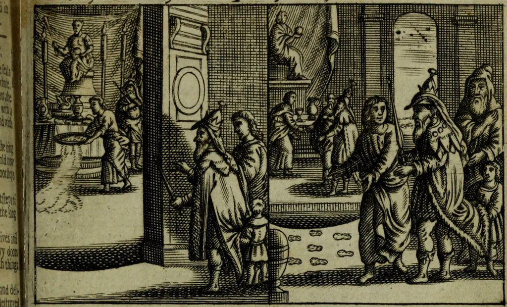 An illustration from The Holy Bible : containing the Old Testament and the New, 1671, leaf 862