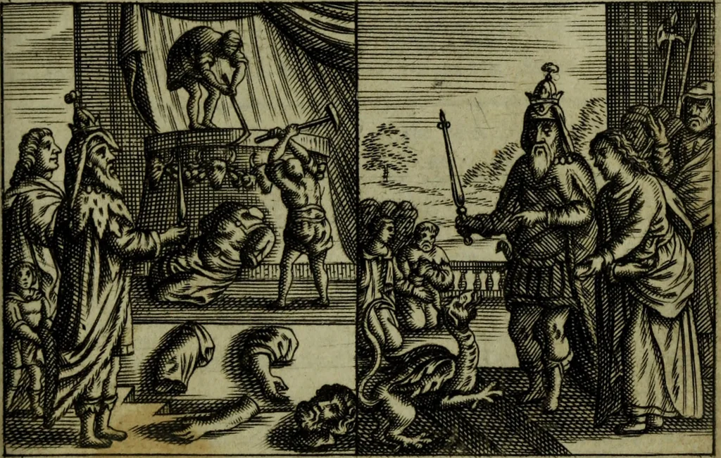 An illustration from The Holy Bible : containing the Old Testament and the New, 1671, leaf 862