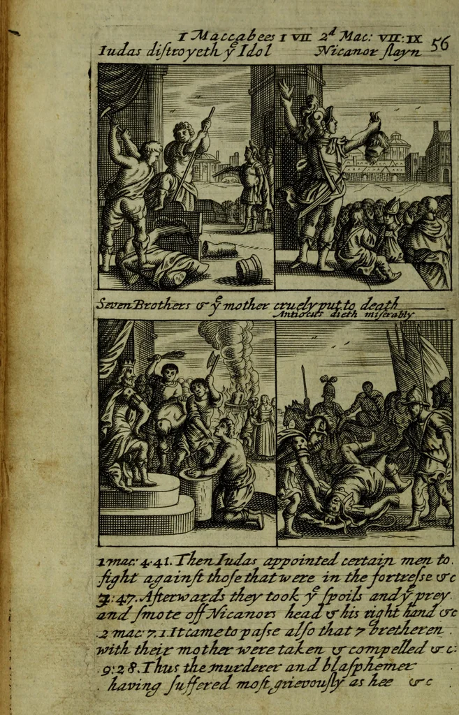 An illustration from The Holy Bible : containing the Old Testament and the New, 1671, leaf 877