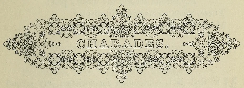 An illustration from Home amusements : a choice collection of riddles, charades, rebuses, conundrums, parlour games, and forfeits, 1840, leaf 105