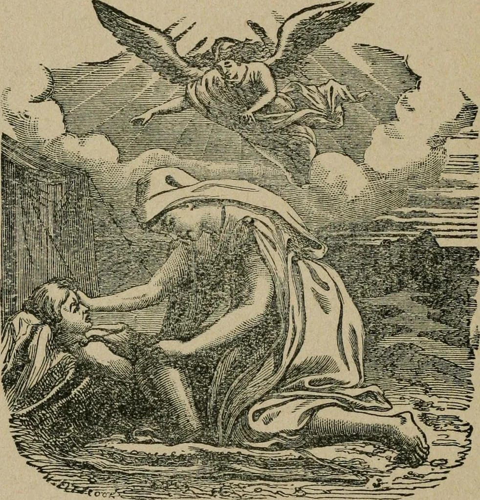 An illustration from The home beyond, or, Views of heaven and its relation to earth, 1898, leaf 471