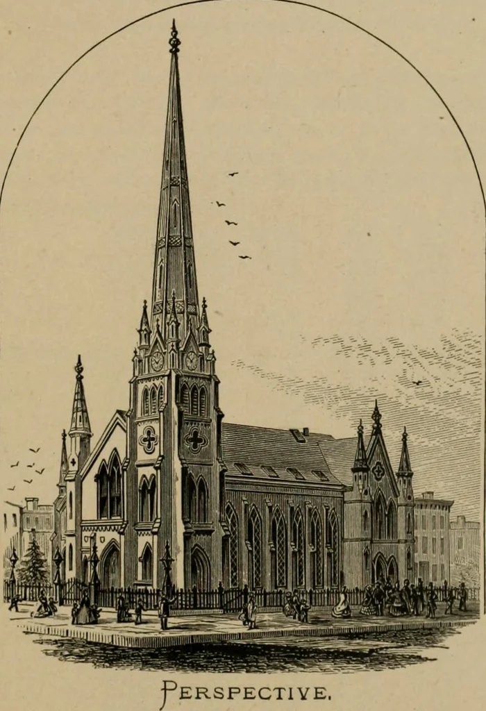 An illustration from Home building. A reliable book of facts, relative to building, living, materials, costs, at about 400 places from New York to San Francisco. Containing 42 plates and 45 original designs of buildings .., 1877, leaf 184