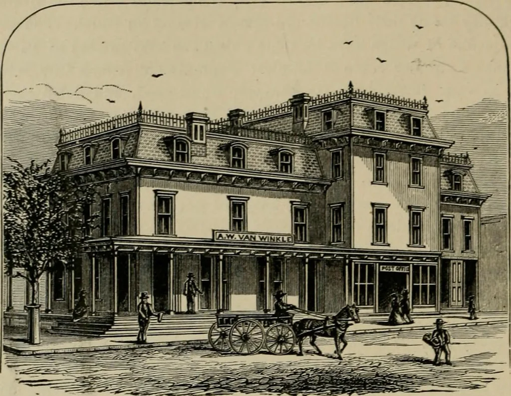 An illustration from Home building. A reliable book of facts, relative to building, living, materials, costs, at about 400 places from New York to San Francisco. Containing 42 plates and 45 original designs of buildings .., 1877, leaf 221