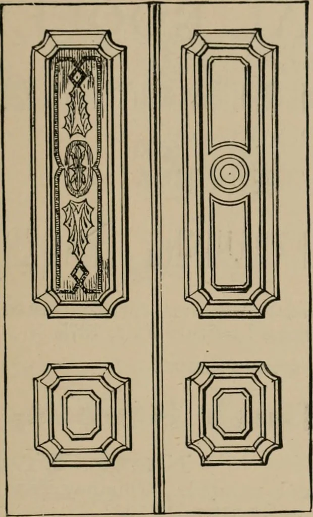An illustration from Home building. A reliable book of facts, relative to building, living, materials, costs, at about 400 places from New York to San Francisco. Containing 42 plates and 45 original designs of buildings .., 1877, leaf 396