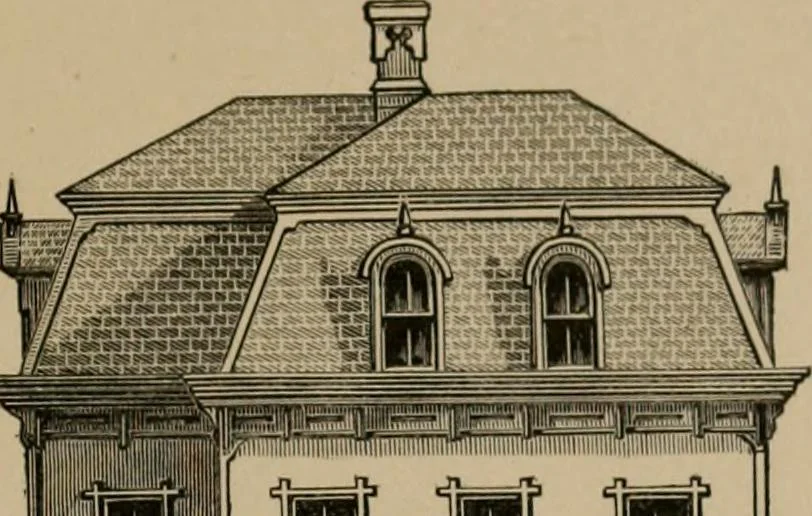 An illustration from Home building. A reliable book of facts, relative to building, living, materials, costs, at about 400 places from New York to San Francisco. Containing 42 plates and 45 original designs of buildings .., 1877, leaf 60