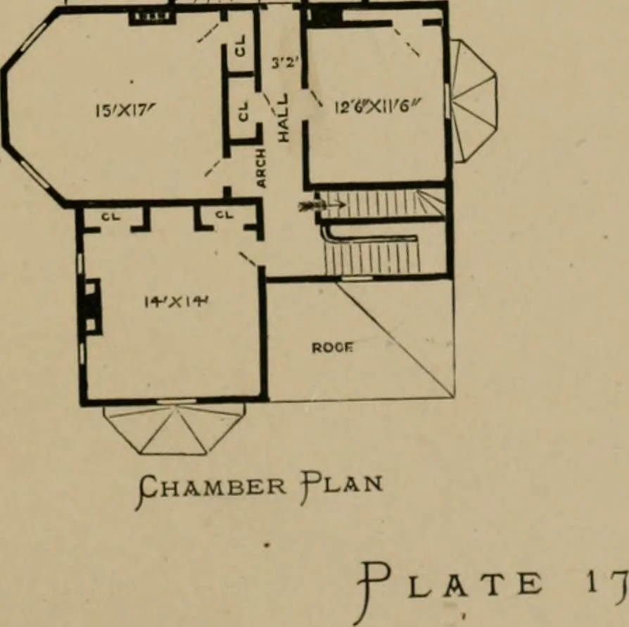An illustration from Home building. A reliable book of facts, relative to building, living, materials, costs, at about 400 places from New York to San Francisco. Containing 42 plates and 45 original designs of buildings .., 1877, leaf 84