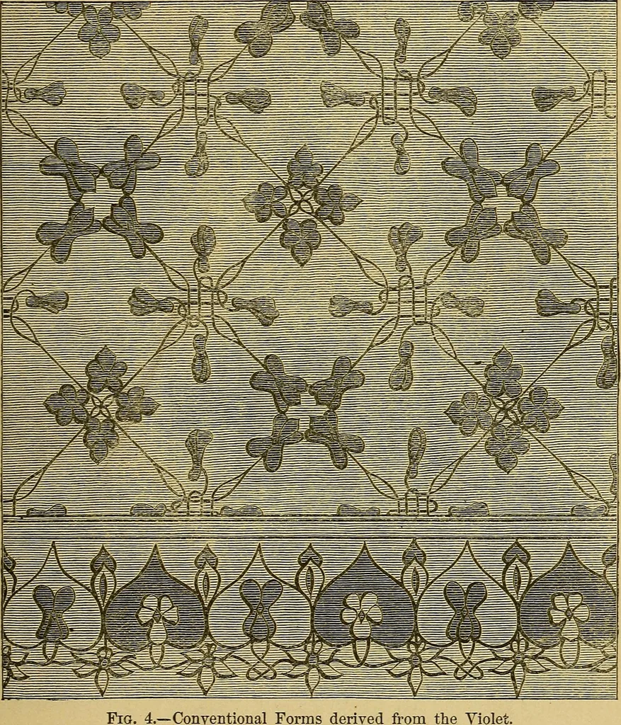 An illustration from Home decoration: art needle-work and embroidery; painting on silk, satin, and velvet; panel-painting; and wood-carving, 1881, leaf 16