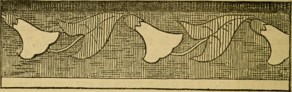 An illustration from Home decoration: art needle-work and embroidery; painting on silk, satin, and velvet; panel-painting; and wood-carving, 1881, leaf 65