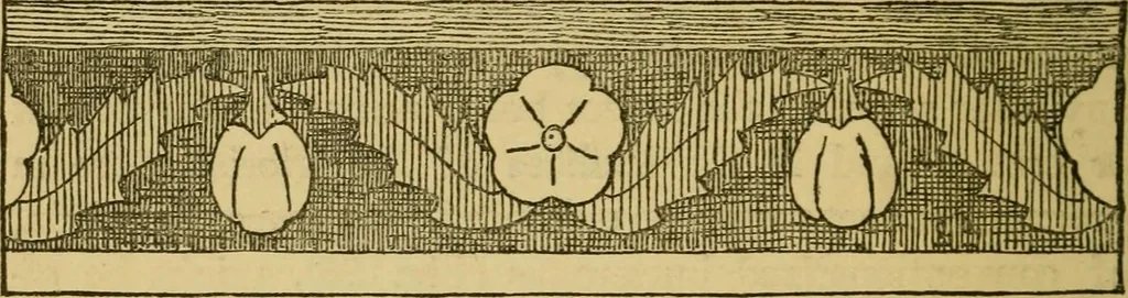 An illustration from Home decoration: art needle-work and embroidery; painting on silk, satin, and velvet; panel-painting; and wood-carving, 1881, leaf 65