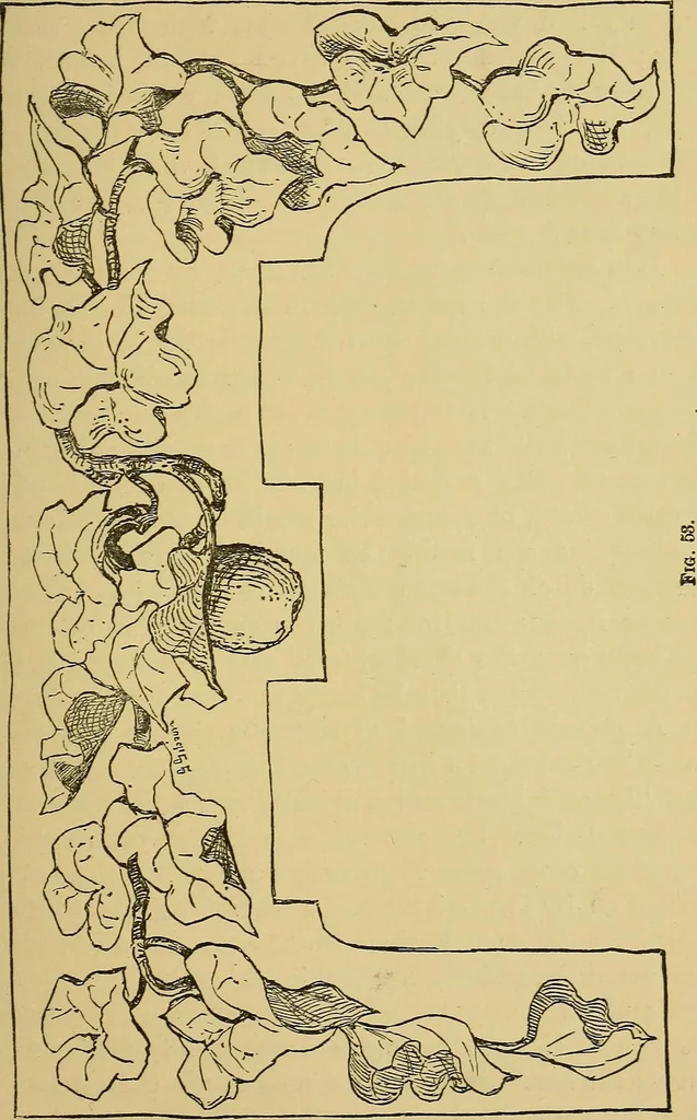 An illustration from Home decoration: art needle-work and embroidery; painting on silk, satin, and velvet; panel-painting; and wood-carving, 1881, leaf 96
