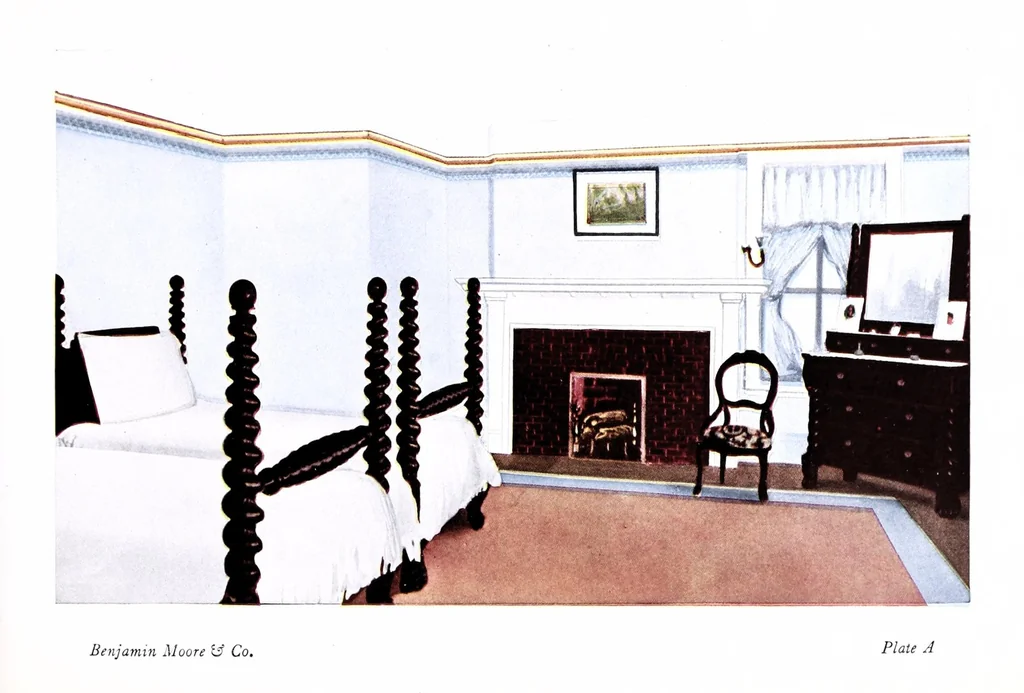 An illustration from Home decorative interior suggestions : Sani-flat, a sanitary flat oil paint., 1910, leaf 13