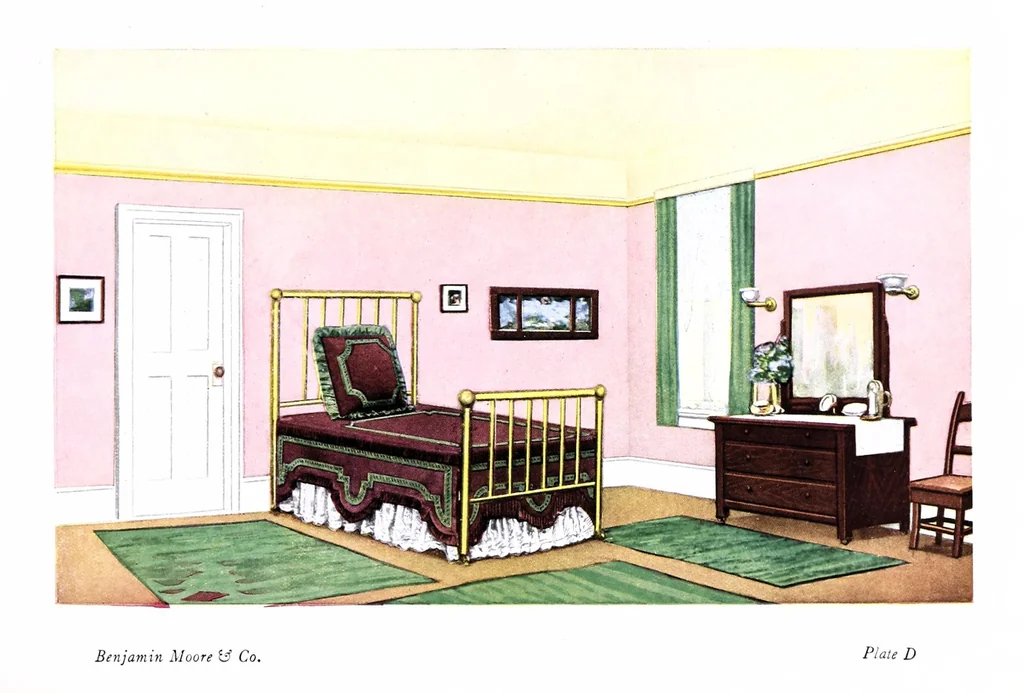 An illustration from Home decorative interior suggestions : Sani-flat, a sanitary flat oil paint., 1910, leaf 19