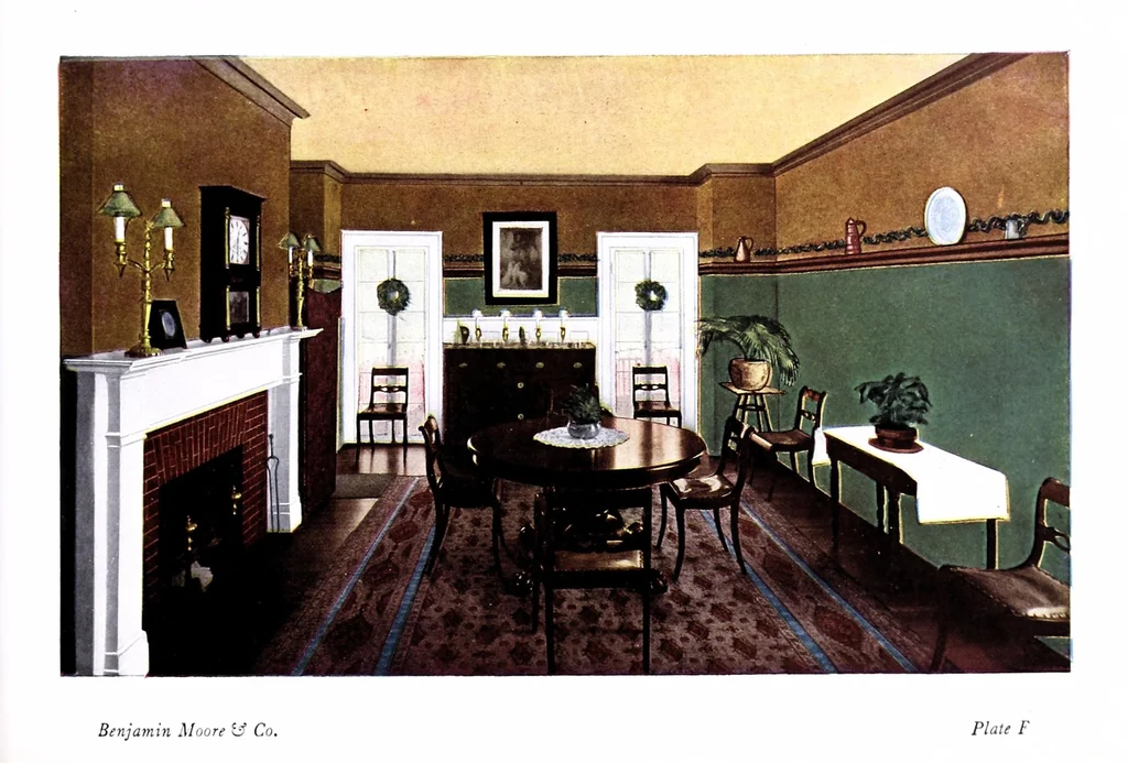 An illustration from Home decorative interior suggestions : Sani-flat, a sanitary flat oil paint., 1910, leaf 23