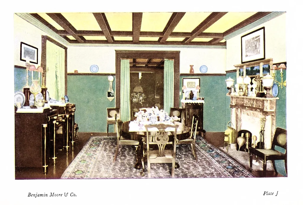 An illustration from Home decorative interior suggestions : Sani-flat, a sanitary flat oil paint., 1910, leaf 29