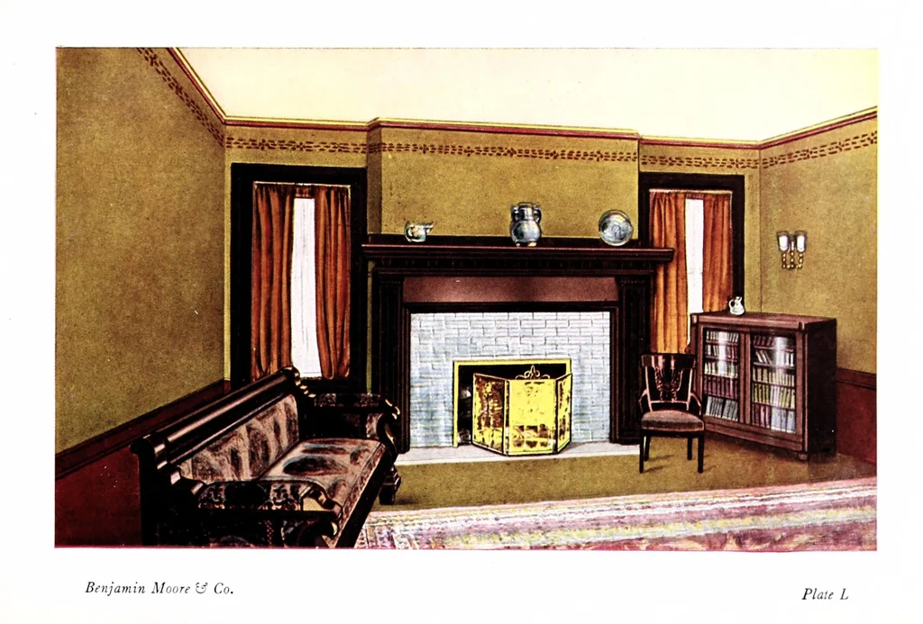 An illustration from Home decorative interior suggestions : Sani-flat, a sanitary flat oil paint., 1910, leaf 33