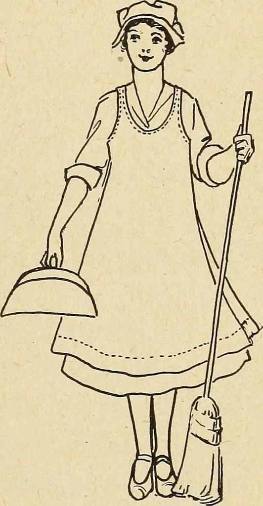 An illustration from The home and the family; an elementary textbook of home making, 1917, leaf 124