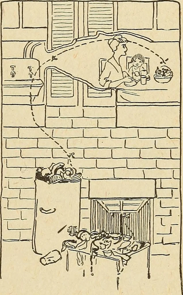 An illustration from The home and the family; an elementary textbook of home making, 1917, leaf 162