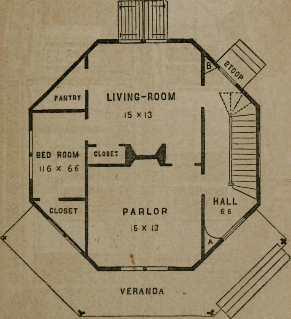 An illustration from A home for all; or, The gravel wall and octagon mode of building .., 1854, leaf 118
