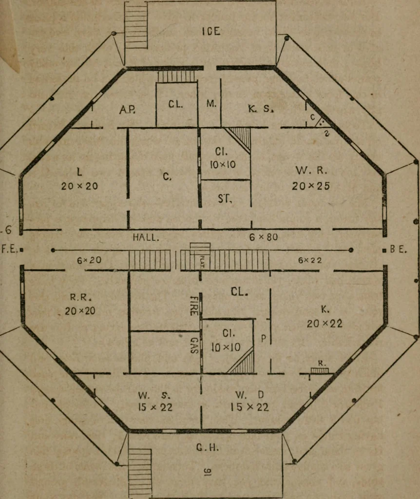 An illustration from A home for all; or, The gravel wall and octagon mode of building .., 1854, leaf 124