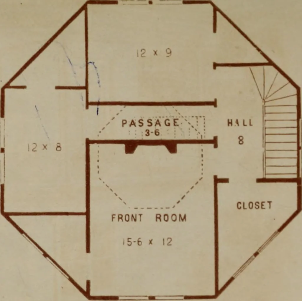 An illustration from A home for all; or, The gravel wall and octagon mode of building .., 1854, leaf 6