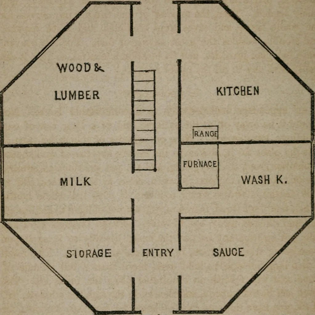 An illustration from A home for all; or, The gravel wall and octagon mode of building .., 1854, leaf 97