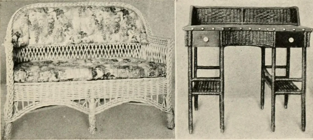An illustration from Home furnishing; facts and figures about furniture, carpets and rugs, lamps and lighting fixtures, wall papers, window shades and draperies, tapestries, etc., 1913, leaf 170