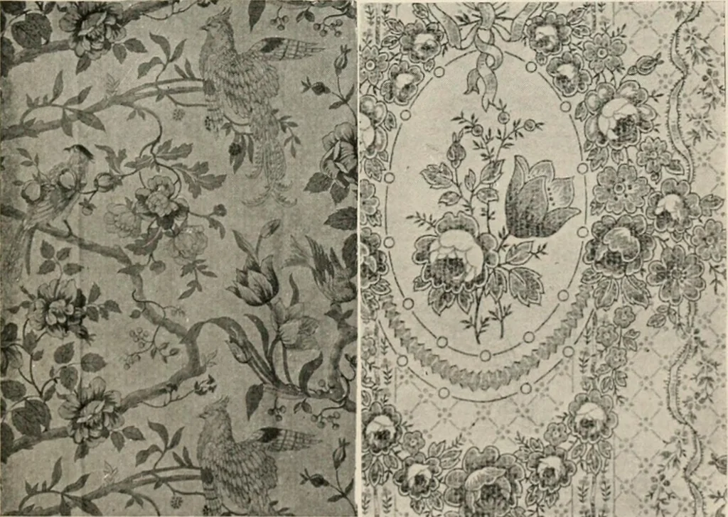 An illustration from Home furnishing; facts and figures about furniture, carpets and rugs, lamps and lighting fixtures, wall papers, window shades and draperies, tapestries, etc., 1913, leaf 226