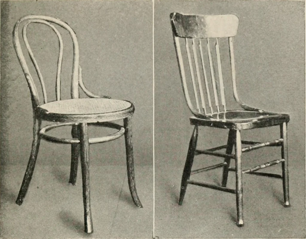 An illustration from Home furnishing; facts and figures about furniture, carpets and rugs, lamps and lighting fixtures, wall papers, window shades and draperies, tapestries, etc., 1913, leaf 24