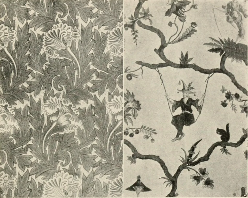 An illustration from Home furnishing; facts and figures about furniture, carpets and rugs, lamps and lighting fixtures, wall papers, window shades and draperies, tapestries, etc., 1913, leaf 260