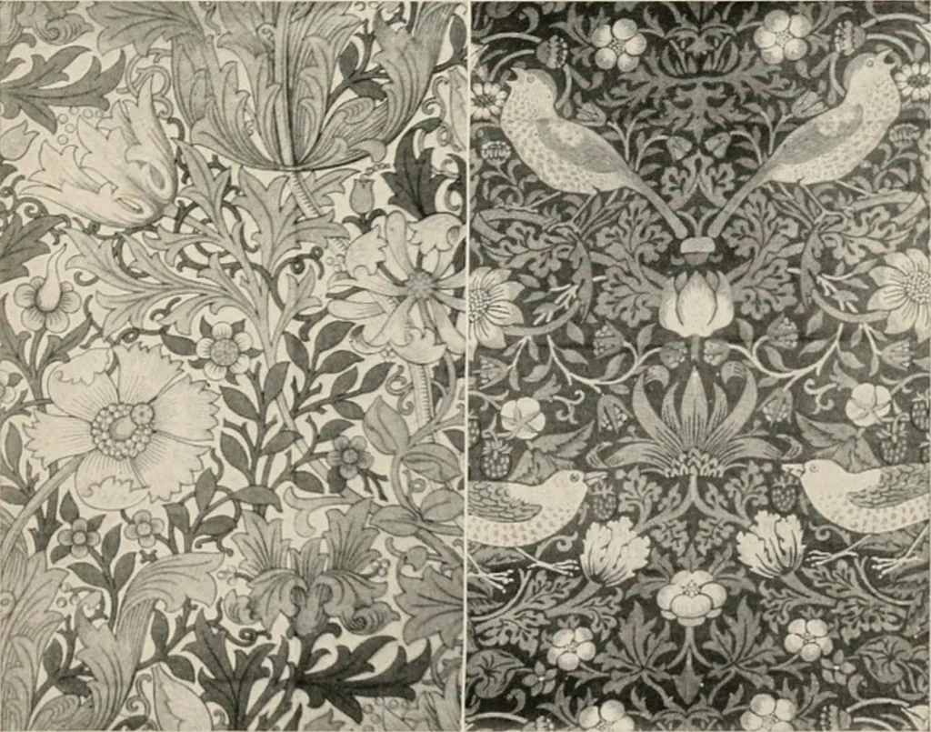An illustration from Home furnishing; facts and figures about furniture, carpets and rugs, lamps and lighting fixtures, wall papers, window shades and draperies, tapestries, etc., 1913, leaf 264