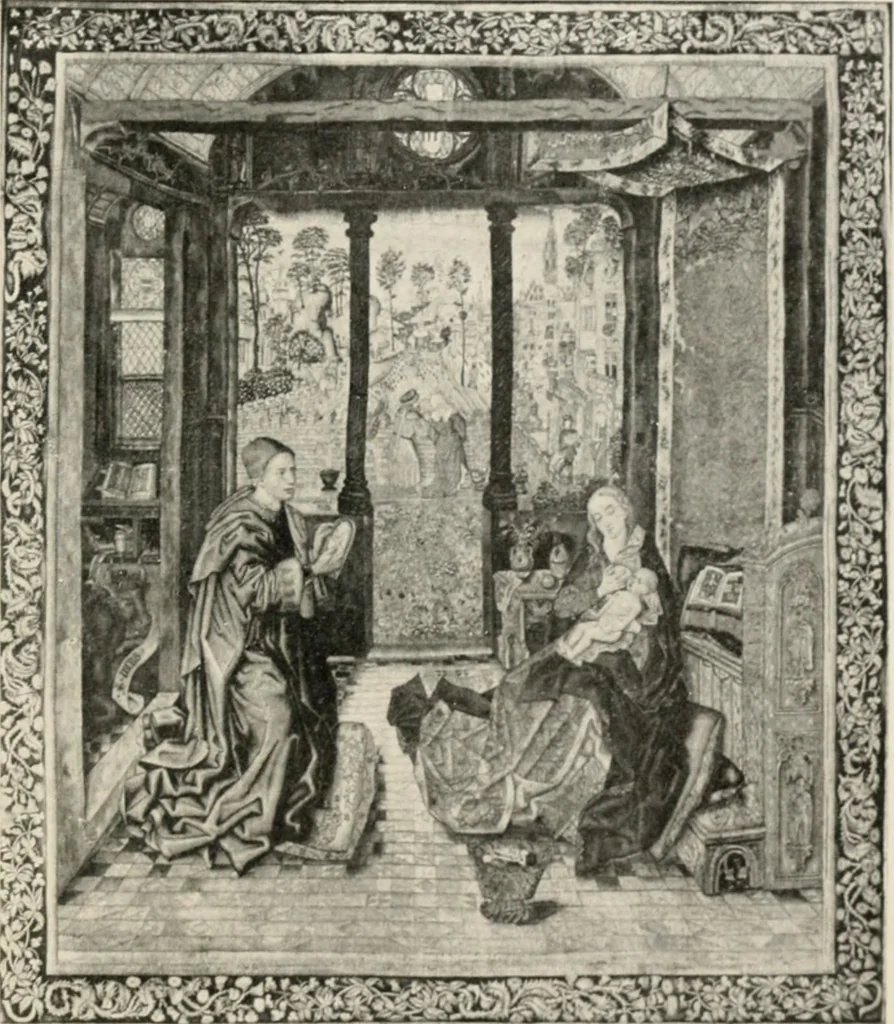 An illustration from Home furnishing; facts and figures about furniture, carpets and rugs, lamps and lighting fixtures, wall papers, window shades and draperies, tapestries, etc., 1913, leaf 296