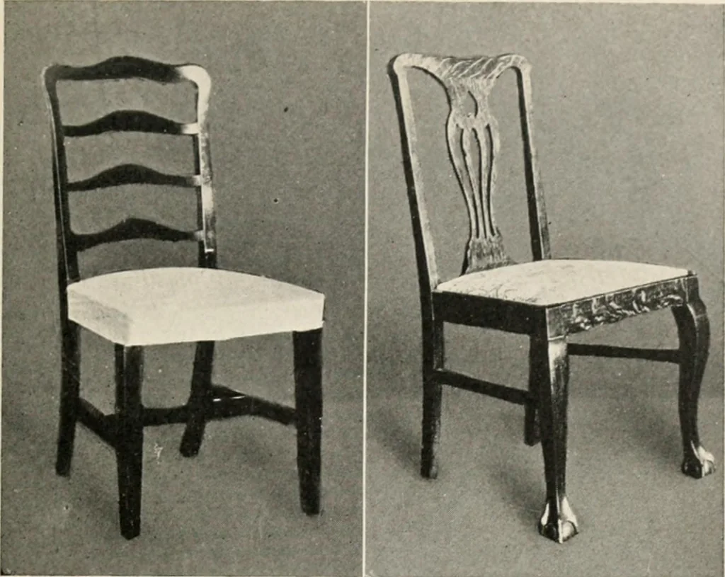 An illustration from Home furnishing; facts and figures about furniture, carpets and rugs, lamps and lighting fixtures, wall papers, window shades and draperies, tapestries, etc., 1913, leaf 30