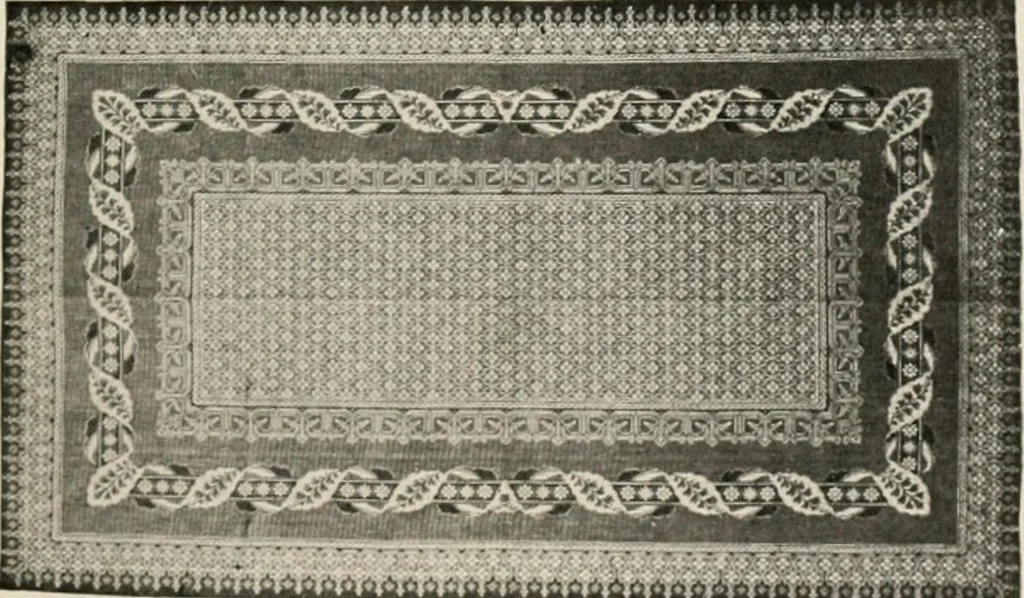 An illustration from Home furnishing; facts and figures about furniture, carpets and rugs, lamps and lighting fixtures, wall papers, window shades and draperies, tapestries, etc., 1913, leaf 92