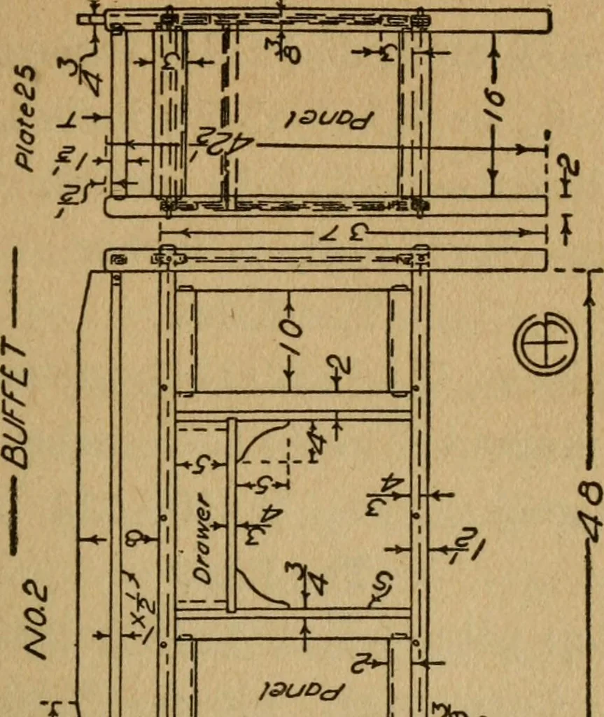 An illustration from Home furniture making, for amateur wood workers, manual training schools and students .., 1910, leaf 236