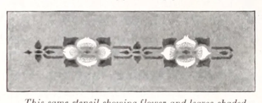 An illustration from The home painting manual: a complete handbook on home painting and decorating, full information about paints and varnishes and their application …, 1922, leaf 144