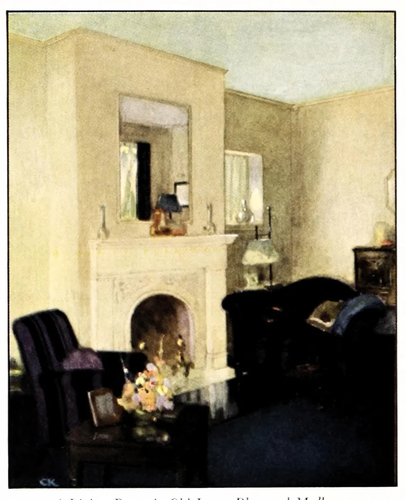 An illustration from The home painting manual: a complete handbook on home painting and decorating, full information about paints and varnishes and their application …, 1922, leaf 64
