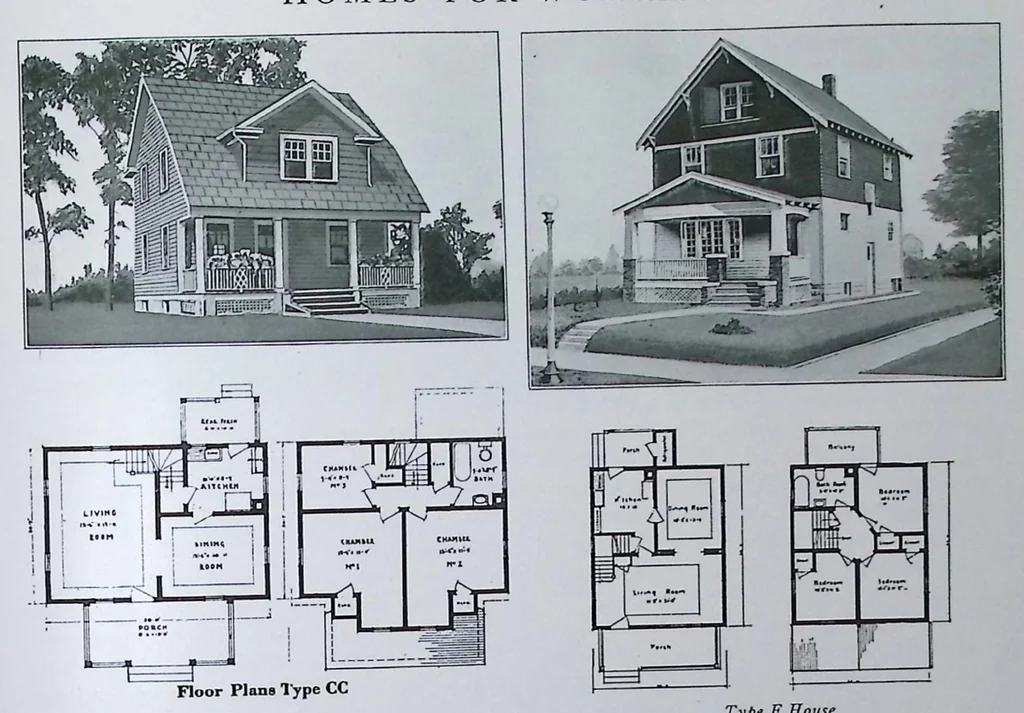 An illustration from Homes For Workmen, 1919, leaf 210