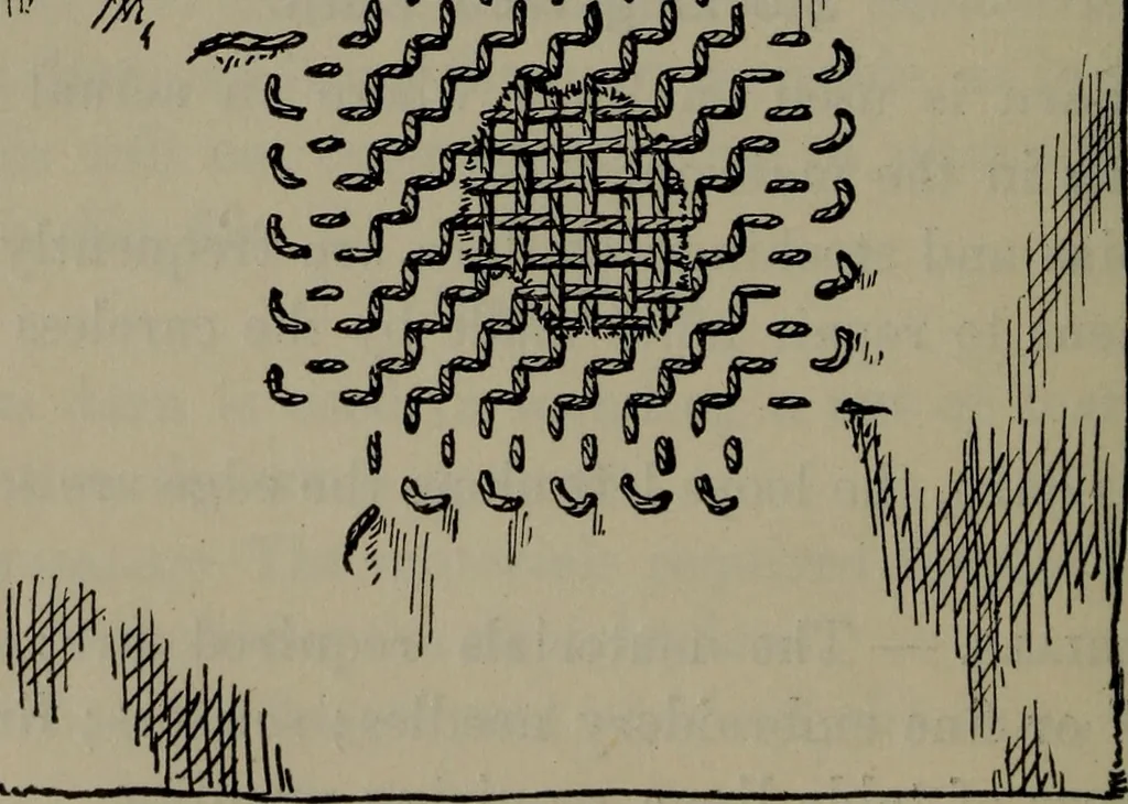 An illustration from Home and school sewing, 1901, leaf 103